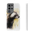 Badger on a Yellow Background - Impact Resistant Phone Case Samsung Galaxy S21 Ultra Glossy